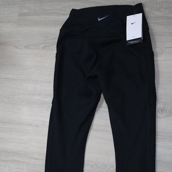 NWT Nike One Women’s High-Waisted 7/8 Leggings w/ Pockets • Black • FN3241-010 - Picture 11 of 13